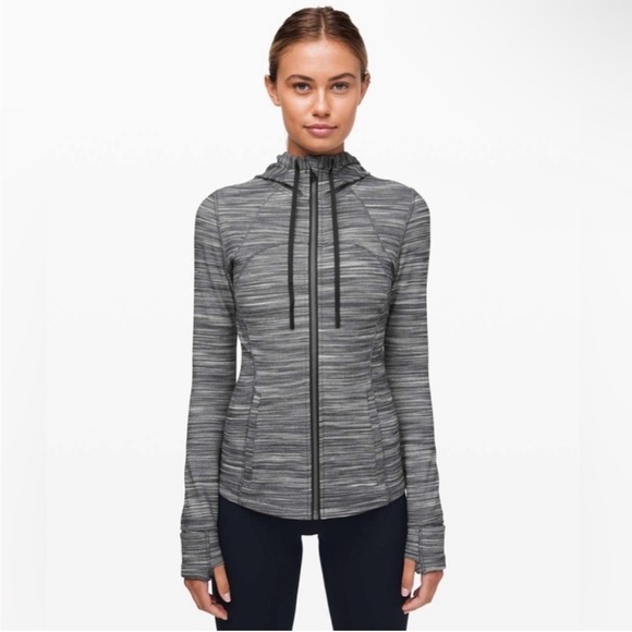 Lululemon Athletica Define Hooded Full Zip Jacket Women's Black Gray Size 8 - Picture 1 of 9